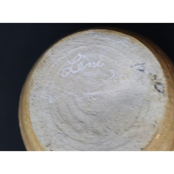 Rustic Yellow Organic Hand Thrown Art Pottery Pitcher signed Leni 3 - Picture 15 of 15